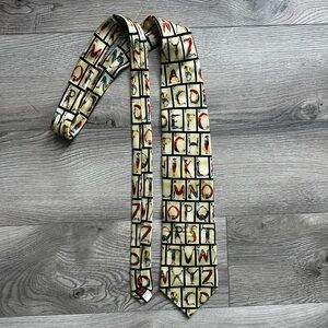 Alphabet Patterned Tie